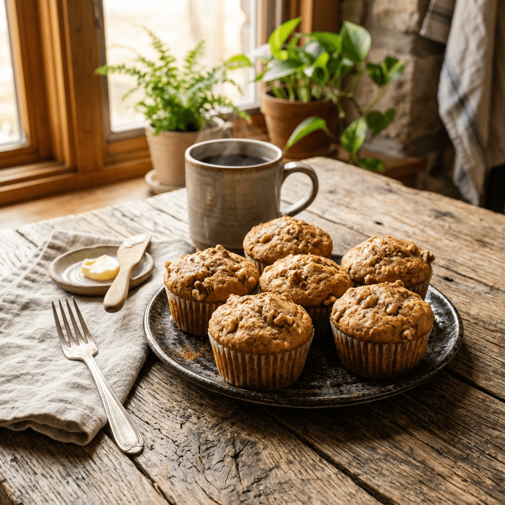 Healthy Banana Muffins with Coconut and&nbsp;Cashews
